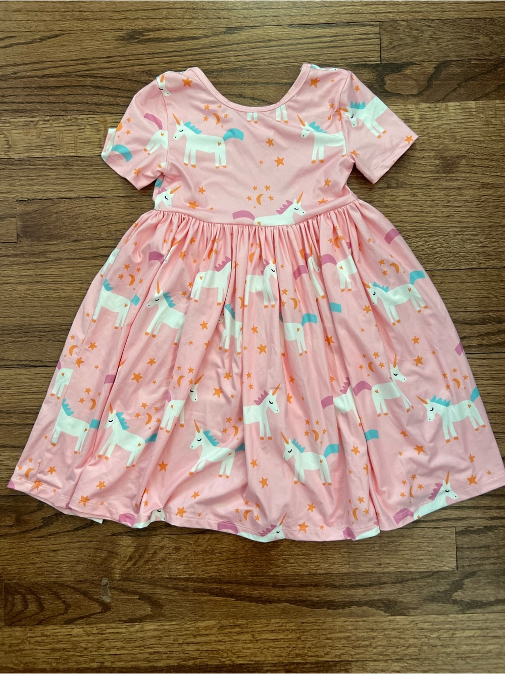 Mila & Rose Girls 5-6 Pink Unicorn Twirl Dress‎